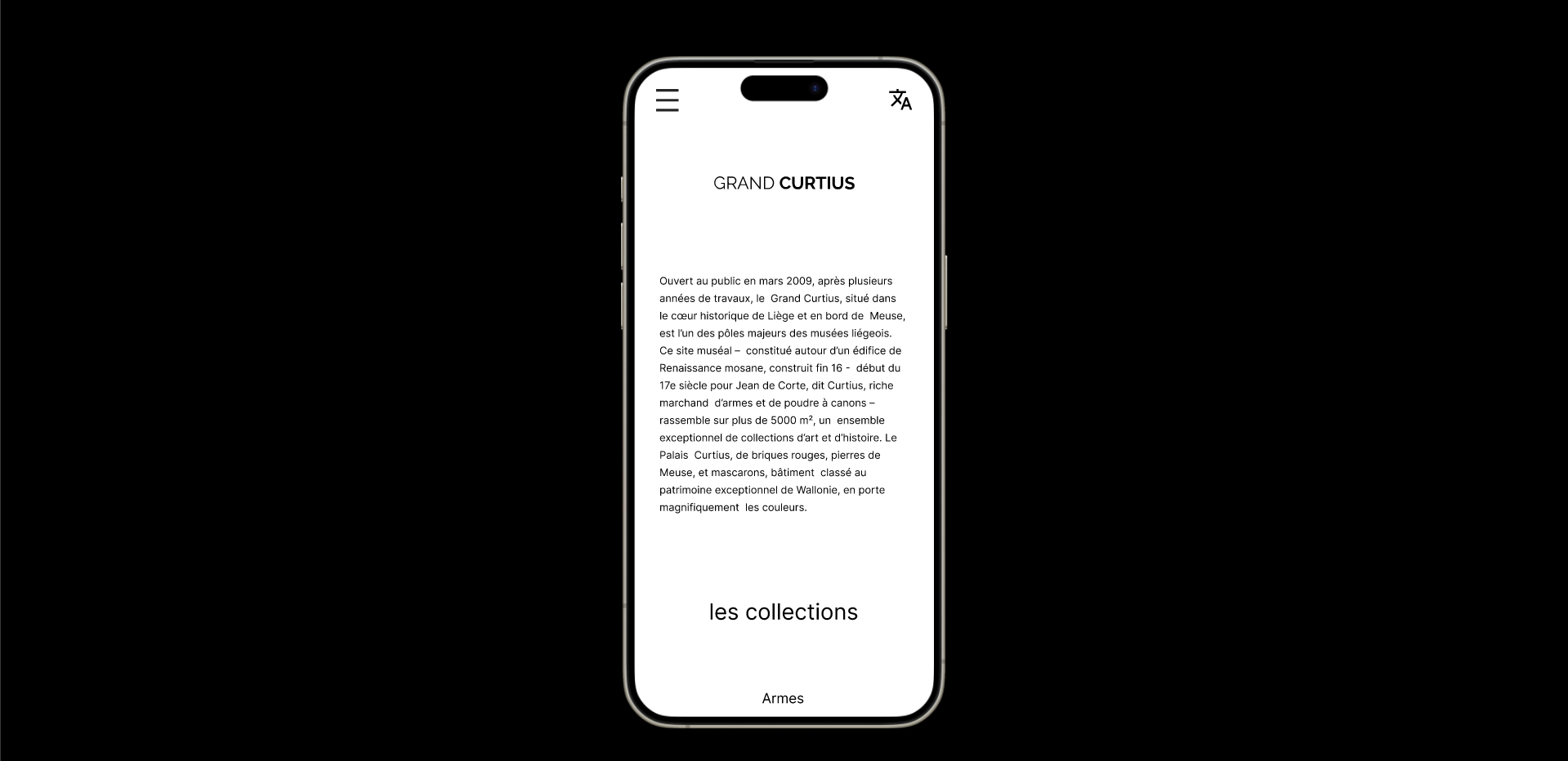 images de l’application musée